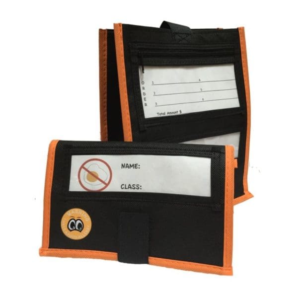 Lunch Wallet - Orange Binding -Allergy Alert