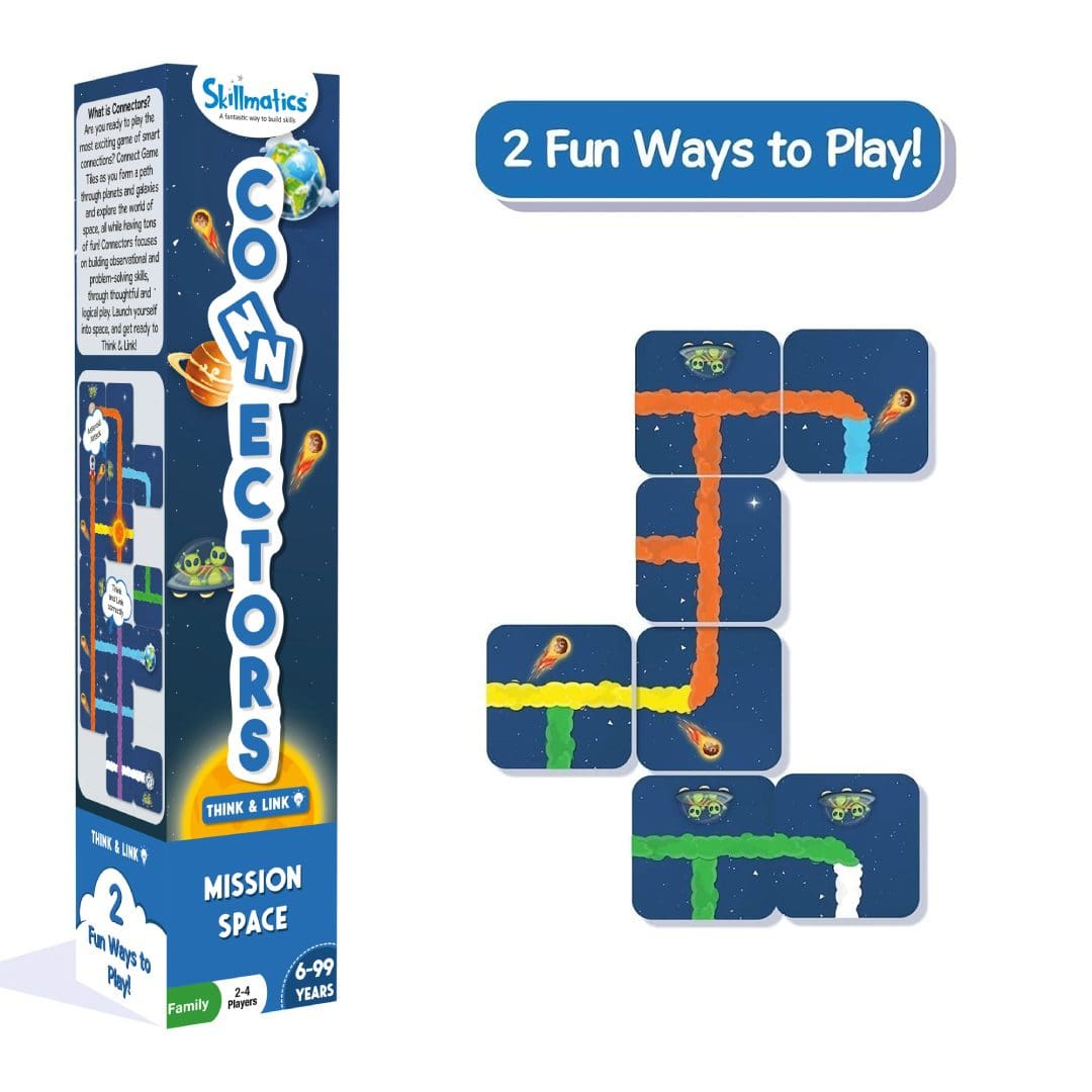 Skillmatics Educational Game : Connectors Mission Space | Gifts for 6 Years  Old and Up | Super Fun for Travel & Family Game Night | Stickybeaks